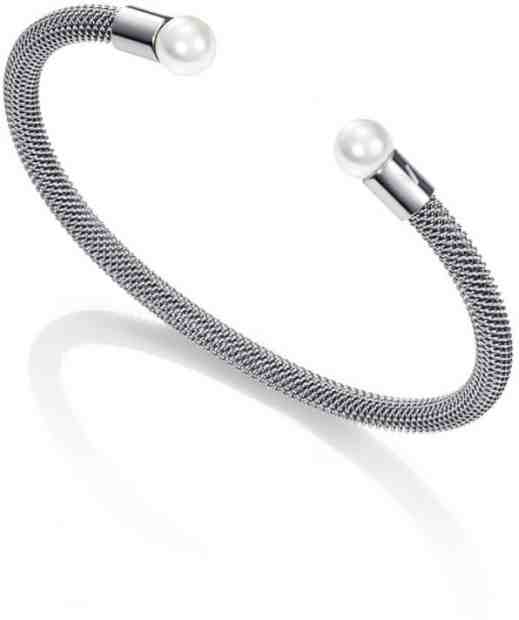 Viceroy Otevřený ocelový náramek s perlami Chic 75047P01010 + 2 měsíce na vrácení zboží