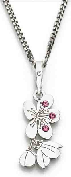 Praqia Originální stříbrný náhrdelník Cherry KO5034_RH (řetízek, přívěsek) + 2 měsíce na vrácení zboží