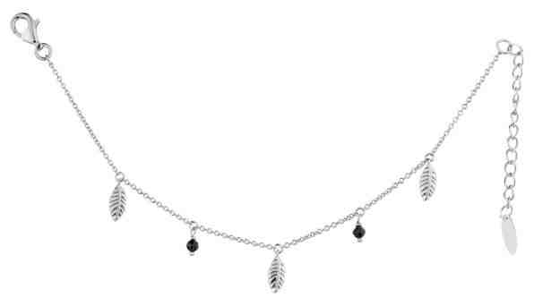 JVD Stříbrný náramek s černými onyxy SVLB0174XH2ON00 + 2 měsíce na vrácení zboží