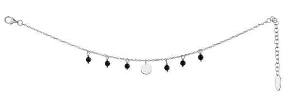 JVD Stříbrný náramek s černými onyxy SVLB0180SH2ON18 + 2 měsíce na vrácení zboží