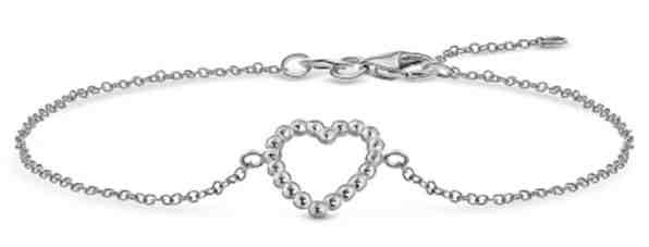 JVD Romantický stříbrný náramek se srdíčkem SVLB0390SH20018 + 2 měsíce na vrácení zboží