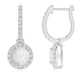 JVD Třpytivé stříbrné kruhové náušnice se syntetickými opály SVLE0397SH2O100 + 2 měsíce na vrácení zboží