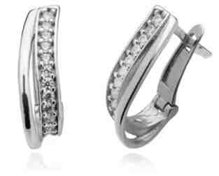 JVD Stylové stříbrné náušnice se zirkony SVLE0908XH2BI00 + 2 měsíce na vrácení zboží