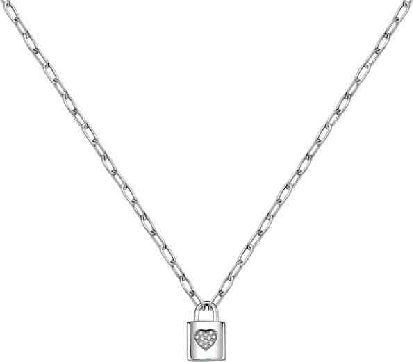 La Petite Story Ocelový náhrdelník s visacím zámečkem Love LPS10ASD02 + 2 měsíce na vrácení zboží