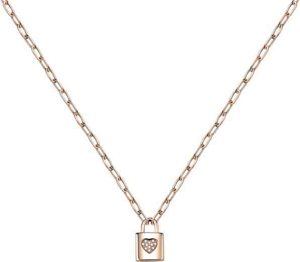 La Petite Story Bronzový náhrdelník s visacím zámečkem Love LPS10ASD03 + 2 měsíce na vrácení zboží