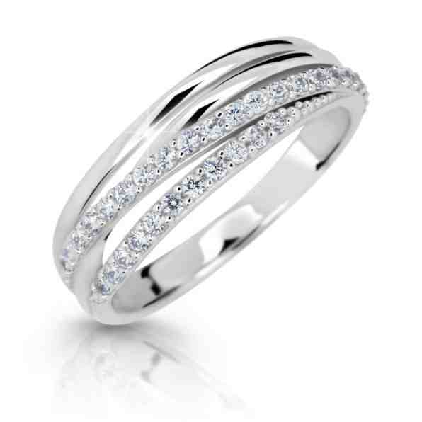 Cutie Jewellery Třpytivý prsten z bílého zlata Z6716-3352-10-X-2 48 mm + 2 měsíce na vrácení zboží