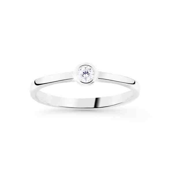 Cutie Jewellery Jemný třpytivý prsten z bílého zlata Z8006-10-X-2 49 mm + 2 měsíce na vrácení zboží