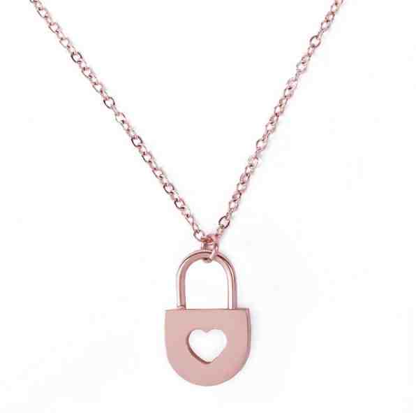 Vuch Romantický bronzový náhrdelník Key Rose Gold + 2 měsíce na vrácení zboží