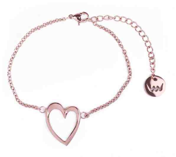 Vuch Romantický bronzový náramek Srdce Little Wish Gold + 2 měsíce na vrácení zboží