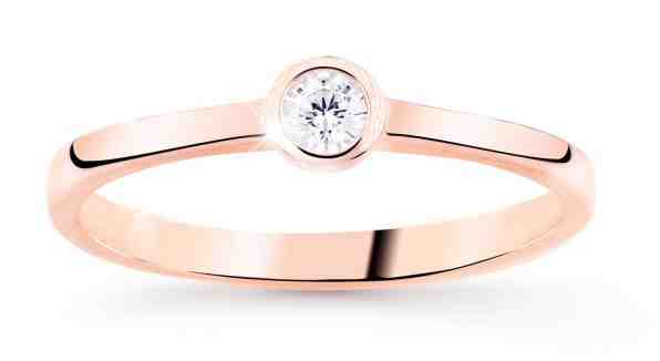 Cutie Jewellery Jemný třpytivý prsten z růžového zlata Z8006-10-X-4 51 mm + 2 měsíce na vrácení zboží