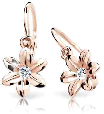 Cutie Jewellery Dětské náušnice z růžového zlata C1993-10-X-4 modrá + 2 měsíce na vrácení zboží