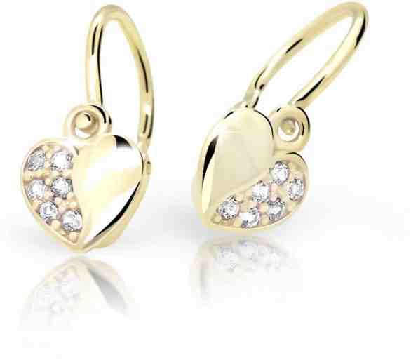 Cutie Jewellery Dětské náušnice ze žlutého zlata C2160-10-X-1 zelená + 2 měsíce na vrácení zboží