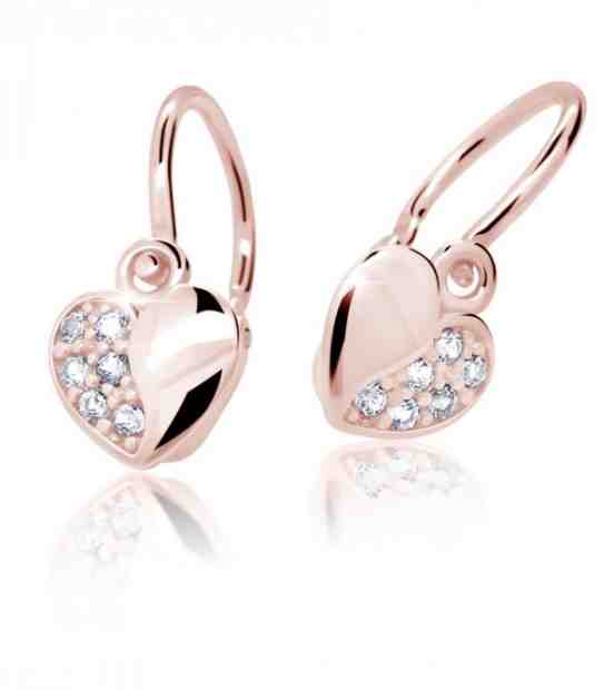 Cutie Jewellery Dětské náušnice z růžového zlata C2160-10-X-4 světle zelená + 2 měsíce na vrácení zboží