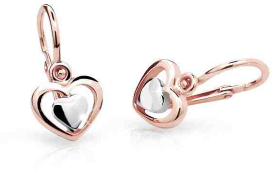 Cutie Jewellery Dětské bicolor náušnice Srdíčka C1604-10-X-R4 + 2 měsíce na vrácení zboží