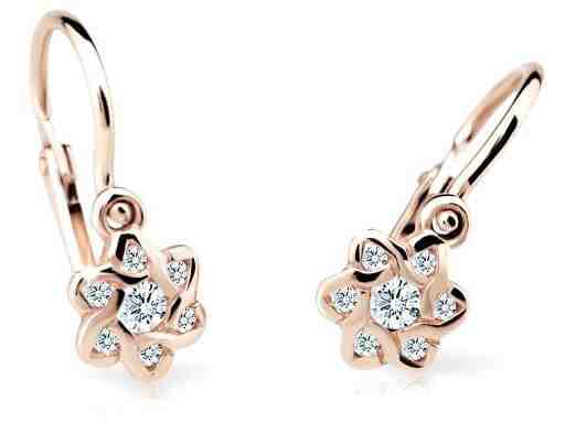 Cutie Jewellery Dětské náušnice z růžového zlata C2149-10-X-4 červená + 2 měsíce na vrácení zboží