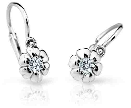 Cutie Jewellery Dětské náušnice z bílého zlata C2151-10-X-2 světle modrá + 2 měsíce na vrácení zboží