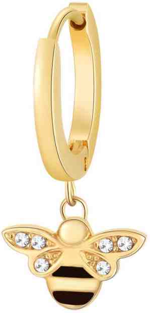 Brosway Pozlacená single náušnice Včelka s krystaly Chakra BHKE024EN + 2 měsíce na vrácení zboží