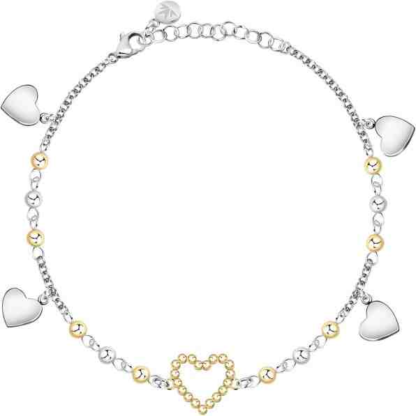 Morellato Romantický bicolor náramek se srdíčky Dolcevita SAUA12 + 2 měsíce na vrácení zboží