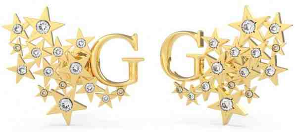 Guess Stylové pozlacené náušnice UBE70160 + 2 měsíce na vrácení zboží