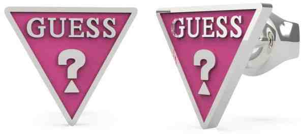 Guess Trojúhelníkové růžové náušnice UBE70120 + 2 měsíce na vrácení zboží