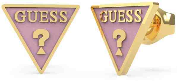 Guess Trojúhelníkové pozlacené náušnice UBE70121 + 2 měsíce na vrácení zboží