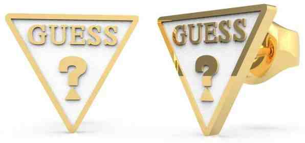 Guess Trojúhelníkové pozlacené náušnice UBE70124 + 2 měsíce na vrácení zboží