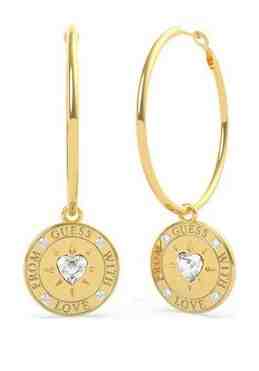 Guess Elegantní pozlacené náušnice 2v1 From Guess With Love UBE70032 + 2 měsíce na vrácení zboží