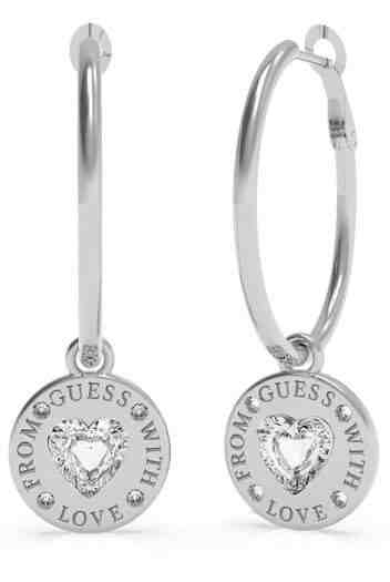 Guess Elegantní ocelové náušnice 2v1 From Guess With Love UBE70033 + 2 měsíce na vrácení zboží
