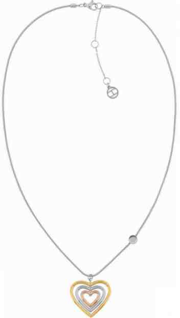 Tommy Hilfiger Romantický tricolor náhrdelník Srdce TH2780403 + 2 měsíce na vrácení zboží