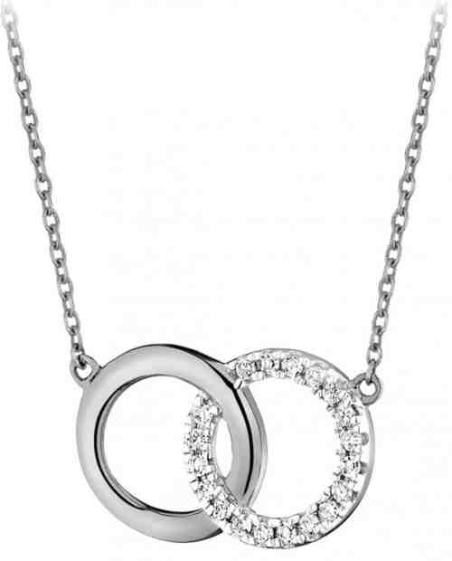 JVD Módní stříbrný náhrdelník SVLN0380SH2BI45 + 2 měsíce na vrácení zboží