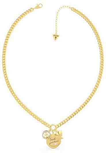 Guess Módní pozlacený náhrdelník se třemi přívěsky UBN70039 + 2 měsíce na vrácení zboží