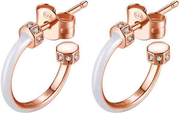 Rosato Bronzové kruhové náušnice se zirkony Storie RZO006 + 2 měsíce na vrácení zboží