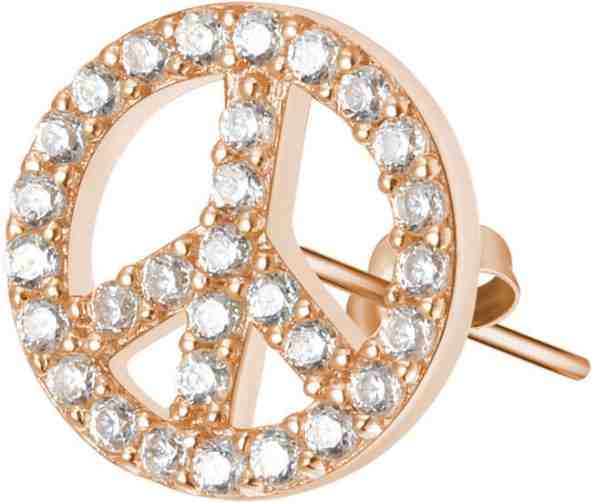 Rosato Bronzová single náušnice se zirkony Peace Storie RZO024 + 2 měsíce na vrácení zboží