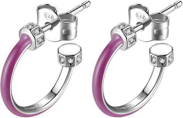 Rosato Stříbrné kruhové náušnice se zirkony Storie RZO003 + 2 měsíce na vrácení zboží