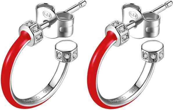 Rosato Stříbrné kruhové náušnice se zirkony Storie RZO004 + 2 měsíce na vrácení zboží