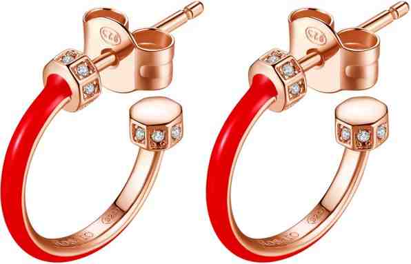 Rosato Bronzové kruhové náušnice se zirkony Storie RZO007 + 2 měsíce na vrácení zboží
