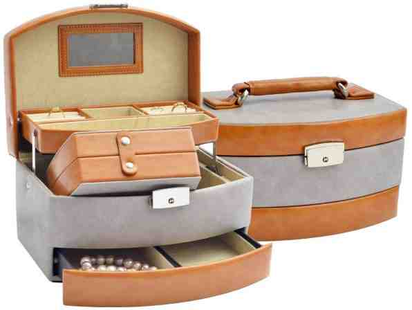 JK Box Šedá šperkovnice SP-8071/A3/A7 + 2 měsíce na vrácení zboží