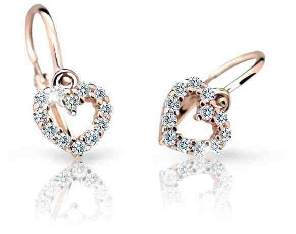 Cutie Jewellery Dětské náušnice z růžového zlata C2157-10-X-4 červená + 2 měsíce na vrácení zboží