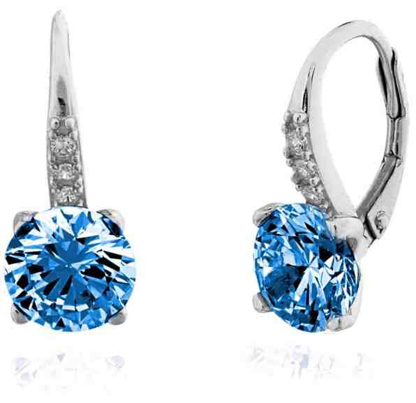 JVD Stříbrné náušnice s modrými zirkony SVLE0347XF3M100 + 2 měsíce na vrácení zboží