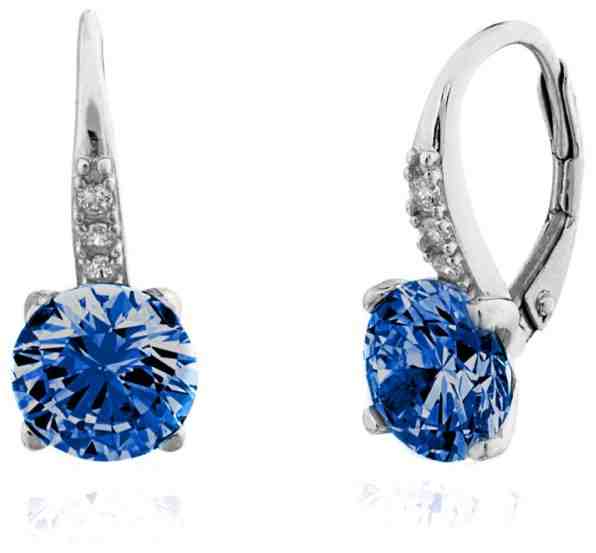 JVD Stříbrné náušnice s modrými zirkony SVLE0347XF3M10M + 2 měsíce na vrácení zboží