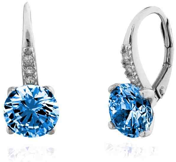 JVD Stříbrné náušnice s modrými zirkony SVLE0347XF3M20M + 2 měsíce na vrácení zboží