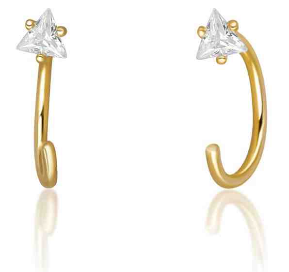 JVD Něžné pozlacené náušnice kruhy se zirkony SVLE0362SH2BI00 + 2 měsíce na vrácení zboží