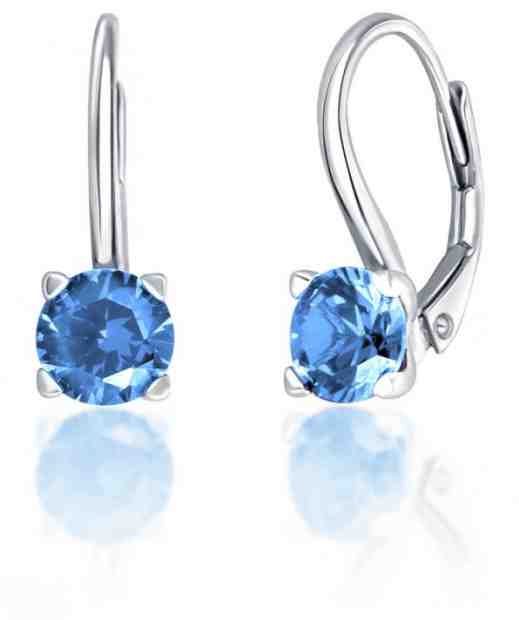 JVD Stříbrné náušnice se světle modrými zirkony SVLE0503XF3M308 + 2 měsíce na vrácení zboží