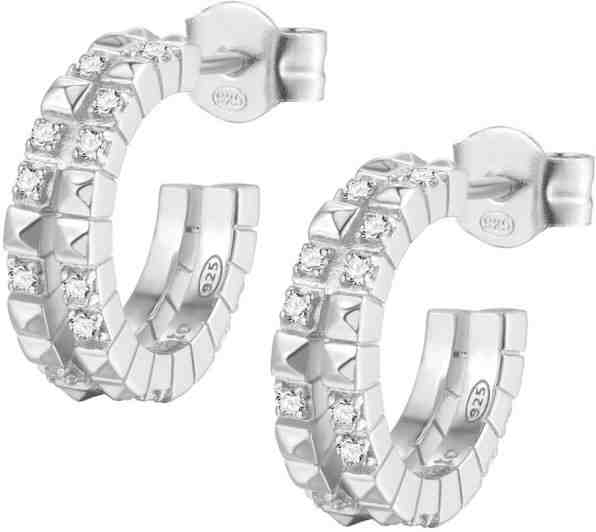 Rosato Moderní kruhové náušnice se zirkony Cubica RZO042 + 2 měsíce na vrácení zboží