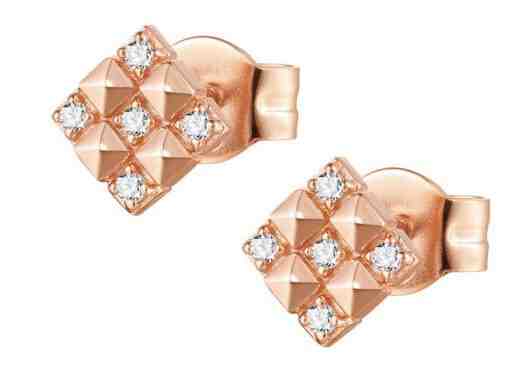 Rosato Třpytivé bronzové náušnice Cubica RZO039 + 2 měsíce na vrácení zboží