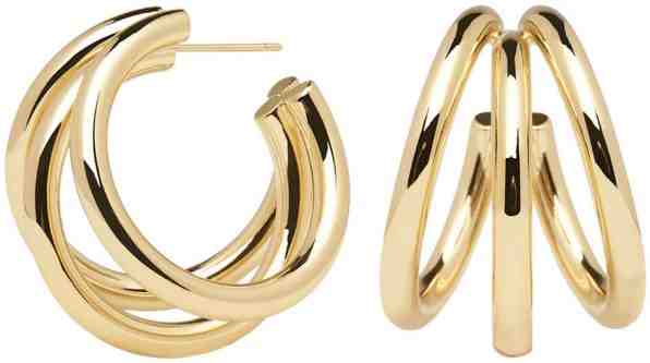 PDPAOLA Luxusní pozlacené náušnice kruhy TRUE Gold AR01-066-U + 2 měsíce na vrácení zboží