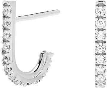 PDPAOLA Minimalistické náušnice ze stříbra se zirkony BIRD Silver AR02-089-U + 2 měsíce na vrácení zboží