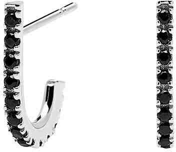 PDPAOLA Minimalistické náušnice s černými zirkony BLACK BIRD Silver AR02-094-U + 2 měsíce na vrácení zboží