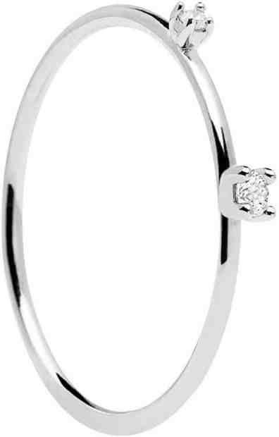 PDPAOLA Stříbrný prsten s čirými zirkony KITA Silver AN02-126 54 mm + 2 měsíce na vrácení zboží