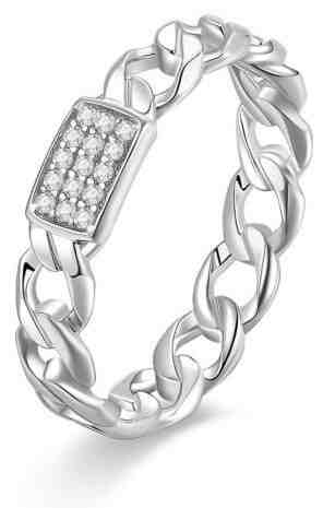 Rosato Originální stříbrný prsten se zirkony Futura RZFU35 58 mm + 2 měsíce na vrácení zboží
